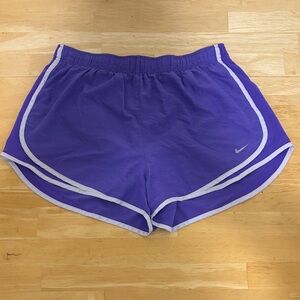 Nike Women's Athletic Shorts in Purple and White